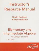 Elementary and Intermediate Algebra for College Students Instructor's Resource Manual 0136147755 Book Cover