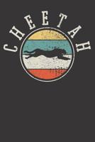 Cheetah Notebook: Vintage Cheetah Africa Safari Zoo Animal Sprint Running 6x9 Dot Grid Dotted 120 Pages for School College 1078496749 Book Cover