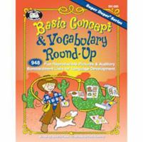 Super Duper Publications | Basic Concept & Vocabulary Roundup: 948 Fun Reproducible & Auditory Bombardment Lists for Language Development | Educational Learning Resource for Children 1586500619 Book Cover