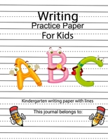 Handwriting Practice Paper: Wide ruled Handwriting Book For Kids.For kids ages preschool to third grade to practice handwriting, Dashed middle line to help students practice lower case and upper case 1653829125 Book Cover
