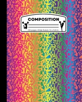 Composition : Cheerleading Neon Rainbow Marble Composition Notebook for Girls. Cheerleading Wide Ruled Baseball Book 7. 5 X 9. 25 in, 100 Pages, Journal for Kids, Elementary School Students and Teache 1724618482 Book Cover