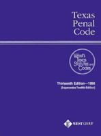 Texas Penal Code 2000 (Texas Penal Code, 2000) 0314219412 Book Cover