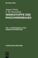 Einf�hrung in Die Werkstoffpr�fung 3111008738 Book Cover