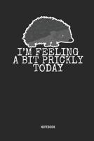 I'm Feeling a Bit Prickly Today Notebook: Hedgehog Notebook / Journal - Great Accessories & Gift Idea for Hedgehog Girls, Boys & All Hedgehog Lover. 1091459347 Book Cover