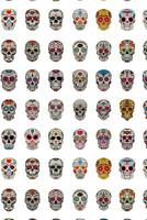 Day Of The Dead Pattern Sugar Skull Santa Muerte 26: Graph Paper 5x5 Notebook for Day Of The Dead Lovers 1099424232 Book Cover