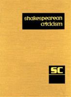 SC Volume 51 Shakespearean Criticism (Shakespearean Criticism (Gale Res)) 0787631469 Book Cover