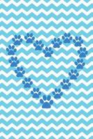 Paw Print Heart: Chevron Design 1795739029 Book Cover
