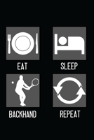 Eat, Sleep, Backhand, Repeat: Minimal Design Lined Practice Journal 6” x 9” 120 pages 1700573586 Book Cover