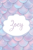 Zoey: Personalized Name Journal Mermaid Writing Notebook For Girls and Women 1661969143 Book Cover