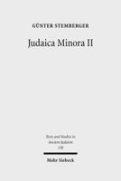 Judaica Minora: Teil II: Geschichte Und Literatur Des Rabbinischen Judentums 3161505719 Book Cover