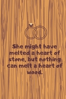 She might have melted a heart of stone, but nothing can melt a heart of wood. Notebook 1674909829 Book Cover