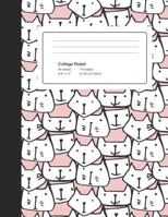 College Ruled: Composition Notebook Cats Cover Red 1718161816 Book Cover
