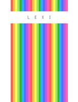 Lexi: Personalized rainbow sketchbook with name: 120 Pages 1072217112 Book Cover