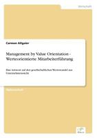 Management by Value Orientation - Werteorientierte Mitarbeiterfuhrung 3838636325 Book Cover