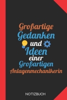 Großartige Gedanken einer Anlagenmechanikerin: Notizbuch mit 120 Karierten Seiten im Format A5 (6x9 Zoll) (German Edition) 1676068155 Book Cover