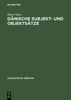 Danische Subjekt- Und Objektsatze 3484101687 Book Cover