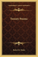 Twenty Poems 0548463220 Book Cover