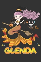 Glenda: Glenda Halloween Beautiful Mermaid Witch, Create An Emotional Moment For Glenda?, Show Glenda You Care With This Personal Custom Gift With Glenda's Very Own Planner Calendar Notebook Journal 1699116474 Book Cover