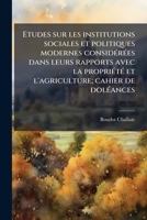 Etudes Sur Les Institutions Sociales Et Politiques Modernes Consid�r�es Dans Leurs Rapports Avec La 1172810370 Book Cover