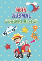 Mein Ausmal Prickelblock: Viele Vorlagen☆ Prickelbilder für Jungen ☆ Viele verschiedene Fahrzeuge und Flugzeuge ☆ Ritter und Drachen ☆ Dinosaurier ☆ ... und Feinmotorik B08TQ4KCL5 Book Cover