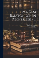 Aus Dem Babylonischen Rechtsleben ... 102248222X Book Cover