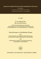 Untersuchungen an Schneidenden Zangen 3663064999 Book Cover