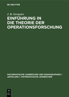 Einführung in Die Theorie Der Operationsforschung 3112542150 Book Cover