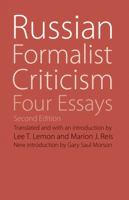 Russian Formalist Criticism: Four Essays 0803254601 Book Cover