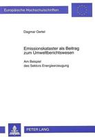 Emissionskataster ALS Beitrag Zum Umweltberichtswesen: Am Beispiel Des Sektors Energieerzeugung 3631319150 Book Cover