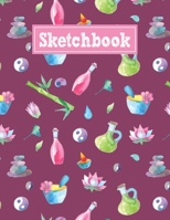 Sketchbook: 8.5 x 11 Notebook for Creative Drawing and Sketching Activities with Watercolor SPA Themed Cover Design 1710093684 Book Cover