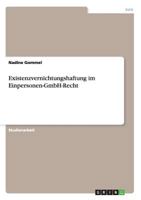 Existenzvernichtungshaftung im Einpersonen-GmbH-Recht 3656742146 Book Cover