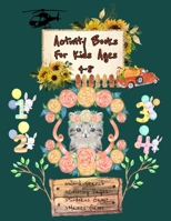 Activity Books for Kids Ages 4-8: A Fun Coloring Books Kids, Mazes, Sudokus, Word Search for Kids ( Animals, Fruits..), Gift Idea for Kids, Cute Rabbit & Cat Thankful Gift B08HT86664 Book Cover