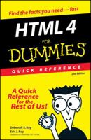 HTML 4 for Dummies Quick Reference 0764507214 Book Cover