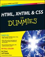 HTML, XHTML & CSS for Dummies 047023847X Book Cover