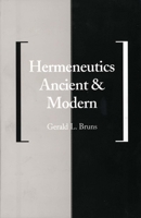 Hermeneutics Ancient and Modern (Yale Studies in Hermeneutics) 0300063032 Book Cover
