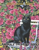 Easy Large Print Animal Coloring Book: 100 Funny Animals Coloring Books for Adult, Easy and Simple Designs for Adults Coloring Book...... B09S6BF7MQ Book Cover