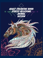 Adult Coloring Book Stress Relieving: Easy and Simple Large Prints for Adult Relaxing Therapy With Animal Designs null Book Cover