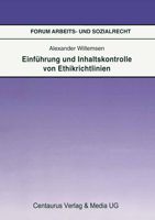 Einführung Und Inhaltskontrolle Von Ethikrichtlinien 3825507327 Book Cover