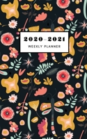 2020-2021 Weekly Planner: 5 X 8 Handy Size | 24 Months Agenda Planner | Calendar Schedule & Goal Setting | Garden Wildflowers black cover (Planners & Organizers) 1697647464 Book Cover