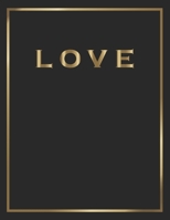 Love: Gold and Black Decorative Book | Perfect for Coffee Tables, End Tables, Bookshelves, Interior Design & Home Staging Add Bookish Style to Your Home| Love 1700407120 Book Cover