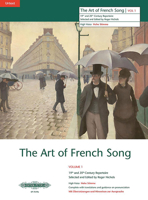 EDITION PETERS ART OF FRENCH SONG, VOL.1 - VOICE AND PIANO Partition classique Vocale - chorale Choeur et ensemble vocal B00006M1JZ Book Cover