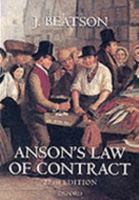 Anson's Law of Contract 0198761481 Book Cover