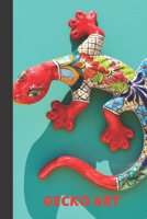 Gecko Art: small lined Gecko Notebook / Travel Journal to write in (6'' x 9'') 120 pages 1089151276 Book Cover