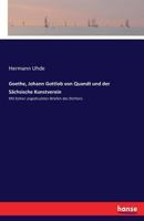 Goethe, Johann Gottlob Von Quandt Und Der Sachsische Kunstverein 3743678896 Book Cover