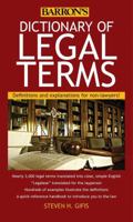 Dictionary of Legal Terms: Definitions and Explanations for Non-Lawyers 1438005121 Book Cover