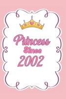 Princess Since 2002: Birthday Gift Journal for 17 Years Old Girl - 6x9 Inch 120 Pages Birthday Notebook for seventeen Years Old Girls 1675269556 Book Cover