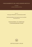 Konsumverhalten Und -Einstellungen Im Familienstrukturellen Kontext 3531031112 Book Cover