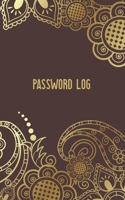 Password Log: Username and Internet Password Keeper: Gold and Purple Floral 1671729102 Book Cover