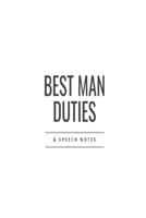 Best Man Duties & Speech Notes: Black & white wedding planning lined paperback jotter 1691028967 Book Cover