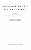 Huldreich Zwingli, Samtliche Werke 3290175928 Book Cover